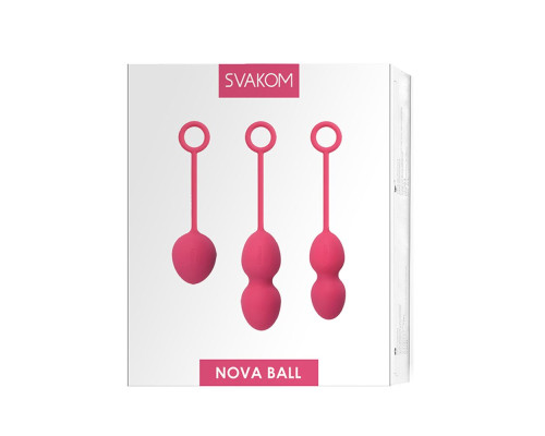 Набір вагінальних кульок зі зміщеним центром ваги Svakom Nova Plum Red (м'ята упаковка!!!)