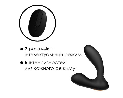 Масажер простати та вібратор точки G з пультом ДК Svakom Vick Black (м'ята упаковка)