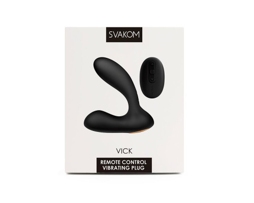 Масажер простати та вібратор точки G з пультом ДК Svakom Vick Black (м'ята упаковка)