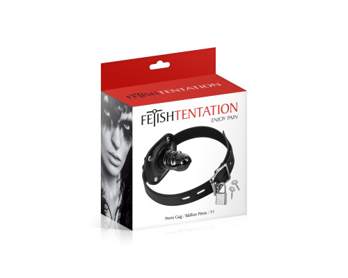 Кляп с маленьким фаллоимитатором Fetish Tentation Penis Gag T1 (мятая упаковка)
