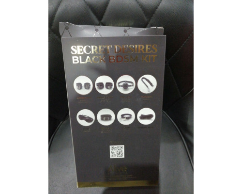 Набір аксесуарів БДСМ Alive Secret Desires Black Kit (8 pcs) (м'ята упаковка)