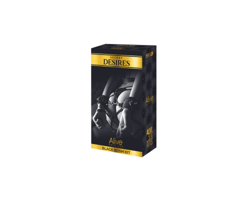 Набір аксесуарів БДСМ Alive Secret Desires Black Kit (8 pcs) (м'ята упаковка)