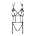 Боді зі стреп із доступом Obsessive Badossa crotchless teddy S/M, чорний