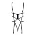 Боді зі стреп із доступом Obsessive Badossa crotchless teddy S/M, чорний