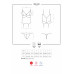 Сатиновий мереживний корсет Obsessive 810-COR-2 babydoll & thong S/M, білий, корсет, танга