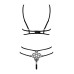 Еротичний комплект зі стреп Obsessive Badossa 2-pcs set L/XL, чорний, з доступом