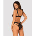 Напівпрозорий еротичний комплект Obsessive Obsessivia 2-pcs set black S/M, бюстгальтер та трусики