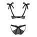 Напівпрозорий еротичний комплект Obsessive Obsessivia 2-pcs set black L/XL, бюстгальтер та трусики