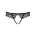 Мереживні танга з доступом Obsessive Contica crothchles thong L/XL, чорні