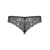 Мереживні танга з доступом Obsessive Contica crothchles thong L/XL, чорні