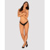 Напівпрозорі трусики з підвіскою Obsessive Ivannes panties black S/M, чорні
