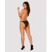 Напівпрозорі трусики з підвіскою Obsessive Ivannes panties black S/M, чорні