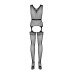 Бодістокінг Obsessive Bodystocking F217 S/M/L, елегантний силуетний малюнок, імітація панчіх