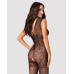Бодістокінг Obsessive Bodystocking F234 S/M/L, абстрактний малюнок, глибоке декольте