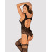 Бодістокінг Obsessive Bodystocking F236 S/Ml/L, глибоке декольте, імітація шнурівки