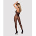 Бодістокінг Obsessive Bodystocking G308 S/M/L, халтер, декор у вигляді татуювання