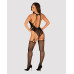 Бодістокінг Obsessive Bodystocking G324 XL/XXL black, силуетний малюнок