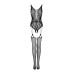Бодістокінг Obsessive Bodystocking G324 XL/XXL black, силуетний малюнок