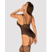 Ажурний бодістокінг під павутину Obsessive Bodystocking G325 black S/M/L, чорний, комбінезон
