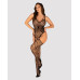 Ажурний бодістокінг під павутину Obsessive Bodystocking G325 black S/M/L, чорний, комбінезон