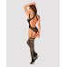 Ажурний бодістокінг з отворами Obsessive Bodystocking G327 black S/M/L, комбінезон, з доступом