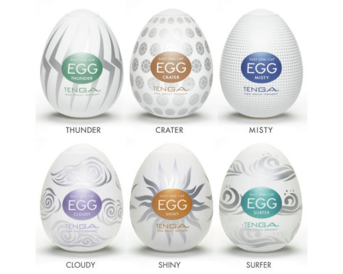 Набір мастурбаторів-яєць Tenga Egg Hard Boild Pack (6 яєць)