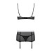 Еротичний костюм покоївки Obsessive Maidme set 5pcs S/M, бюстгальтер, пояс з фартухом, панчохи