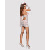 Еротичний мереживний костюм медсестри Obsessive Medica dress 5pcs costume S/M, сорочка, рукавички, с