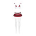 Еротичний костюм школярки з мініспідницею Obsessive Schooly 5pcs costume S/M, біло-червоний