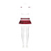 Еротичний костюм школярки з мініспідницею Obsessive Schooly 5pcs costume S/M, біло-червоний