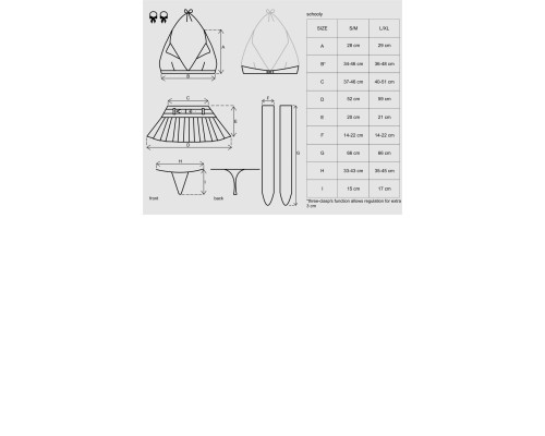 Еротичний костюм школярки з мініспідницею Obsessive Schooly 5pcs costume S/M, біло-червоний