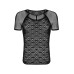 Чоловіча напівпрозора футболка з орнаментом Obsessive T102 T-shirt S/M/L, чорна