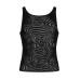 Чоловіча напівпрозора майка-борцовка з візерунком Obsessive T103 tank top S/M/L, чорна