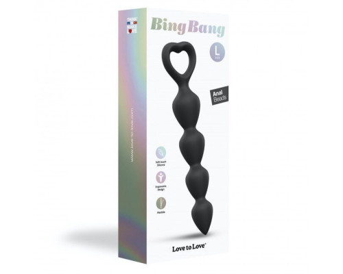 Анальная цепочка Love To Love BING BANG L - BLACK ONYX (мятая упаковка)