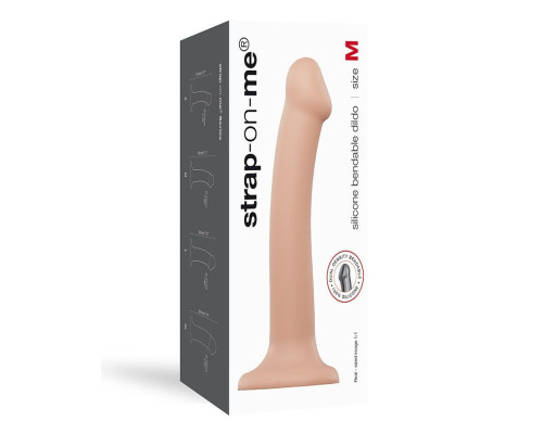 Насадка для страпона Strap-On-Me Dual Density Dildo Flesh M (м'ята упаковка)