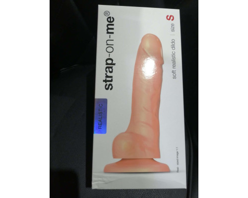 Реалістичний фалоімітатор Strap-On-Me SOFT REALISTIC DILDO Vanilla - Size S (м'ята упаковка)