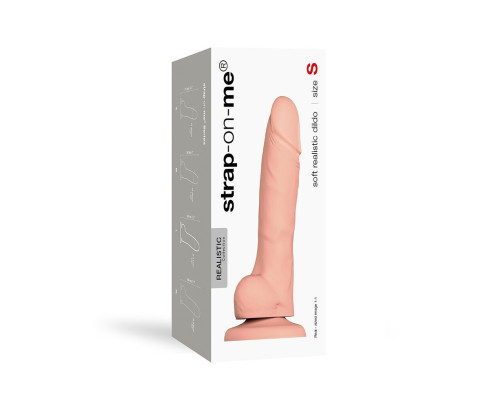 Реалістичний фалоімітатор Strap-On-Me SOFT REALISTIC DILDO Vanilla - Size S (м'ята упаковка)