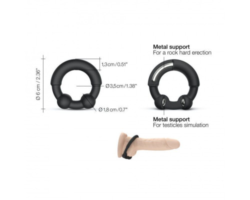 Ерекційне кільце з металевими вставками Dorcel STRONGER RING (м'ята упаковка)