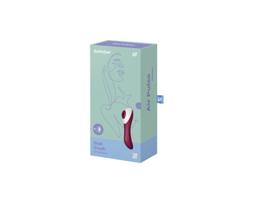 Вакуумный клиторальный стимулятор Satisfyer Dual Crush Wine Red (трещина во вкладыше)