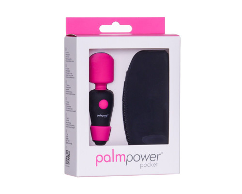 Мінівібромасажер PalmPower Pocket із чохлом на блискавці, водостійкий, перезаряджуваний, довжина 9см