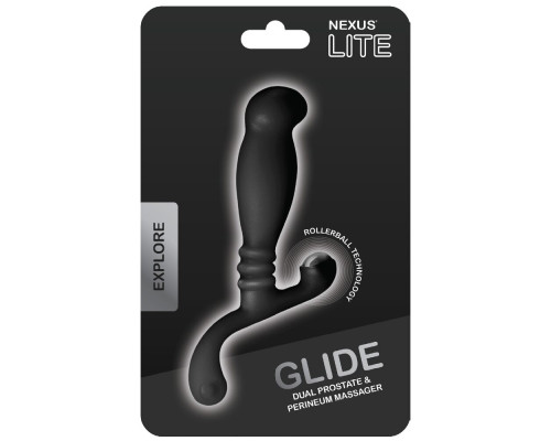 Масажер простати Nexus Glide Black для новачків, ультрастимулювальний, з масажером промежини