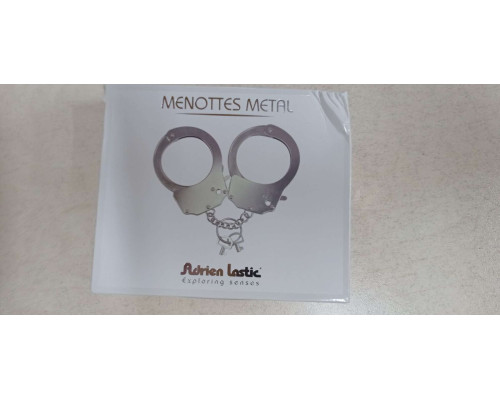 Наручники металеві Adrien Lastic Handcuffs Metallic (поліцейські) (м'ята упаковка)