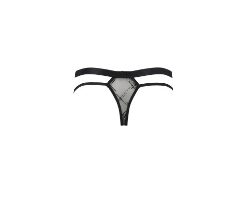 Чоловічі прозорі стринги Passion 029 THONG COLLIN S/M Black, сітка
