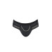 Чоловічі труси з ланцюжком Passion 030 SLIP TOM L/XL Black, екошкіра, відкриті сідниці
