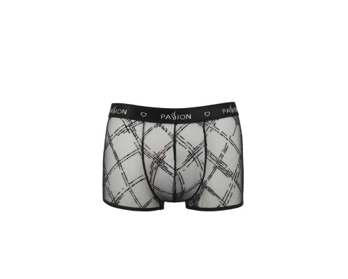 Чоловічі прозорі боксери Passion 032 SHORT JAMES L/XL Black, сітка