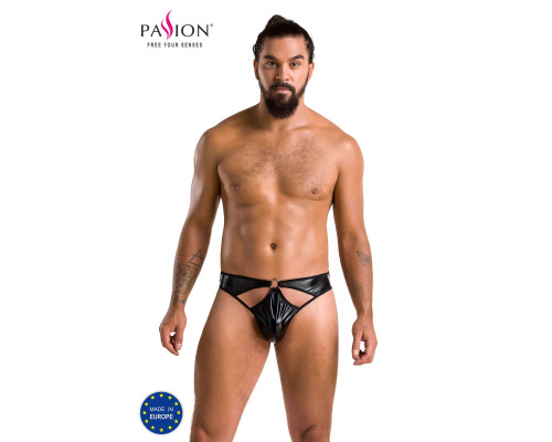 Чоловічі стринги Passion 033 THONG PAUL XXL/XXXL Black, під латекс