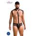 Комплект еротичної чоловічої білизни Passion 038 JOHN SET L/XL Black, боді, кепка