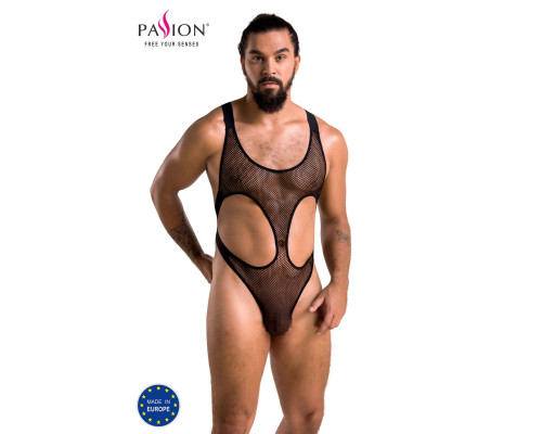 Чоловіче сітчасте боді Passion 040 LEON S/M Black, сітка, резинки