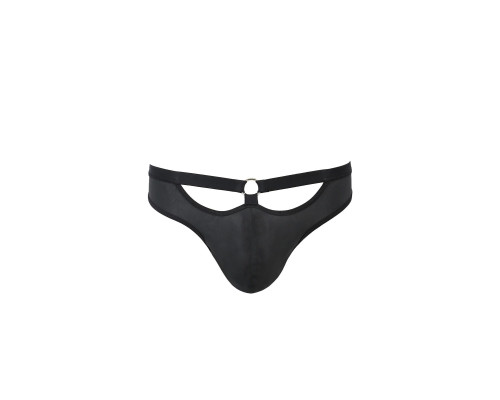 Чоловічі сліпи з вирізами Passion 041 SLIP JOE L/XL Black, екошкіра, відкриті сідниці