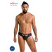 Чоловічі сліпи з вирізами Passion 041 SLIP JOE S/M, Black екошкіра, відкриті сідниці